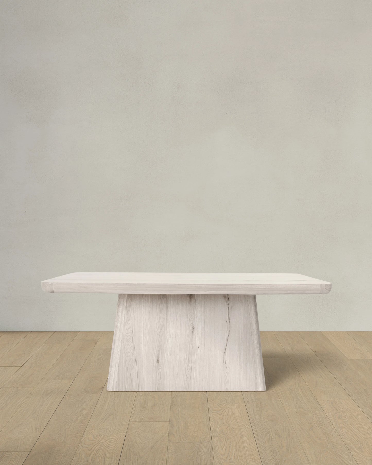 Rustic Oak Plinth Dining Table - 71" / Natural
