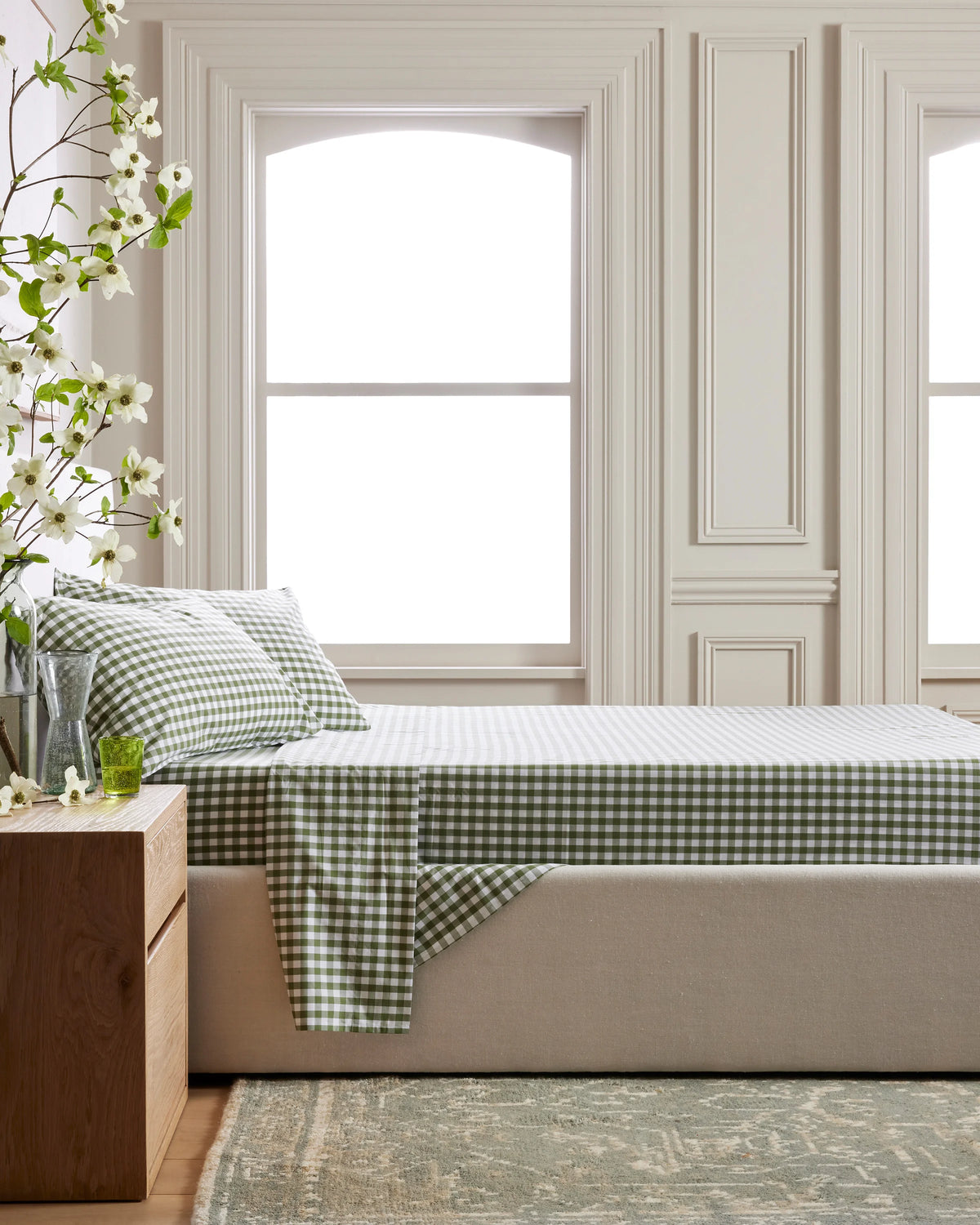 Organic Crisp Percale Pillowcase Set - Standard / White