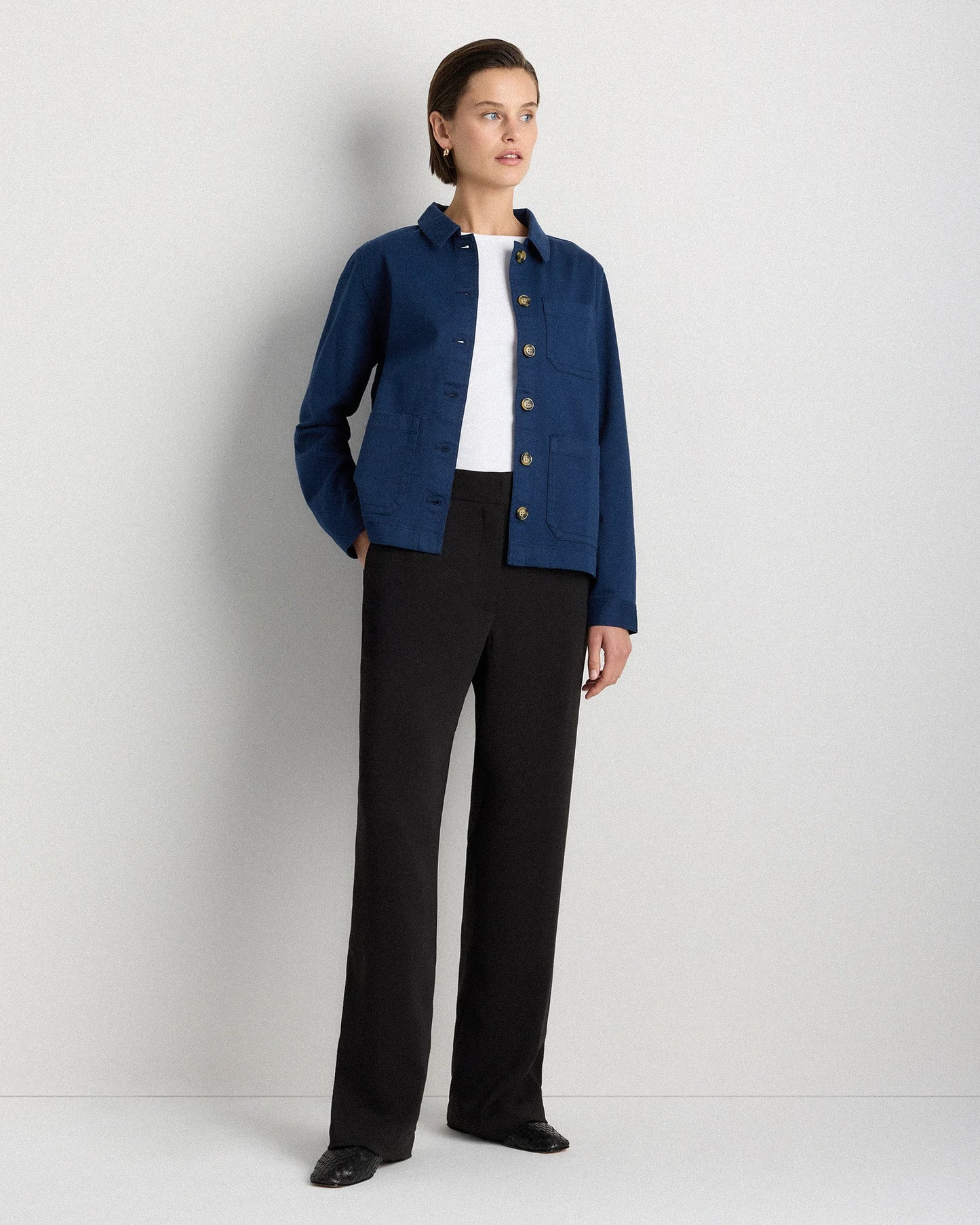 Organic Comfort Stretch Chore Jacket - XS / Vanilla