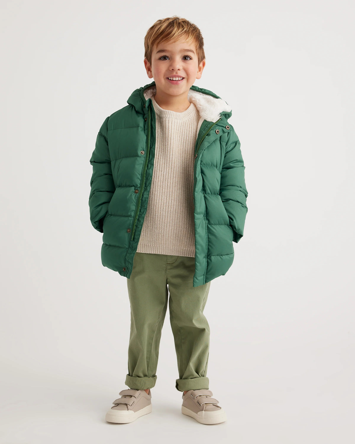 Heavyweight Down Puffer Coat - 2T / Purple Floral