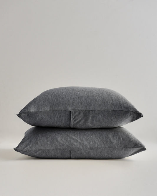 Tencel Jersey Sham Set - Standard / Heather Charcoal
