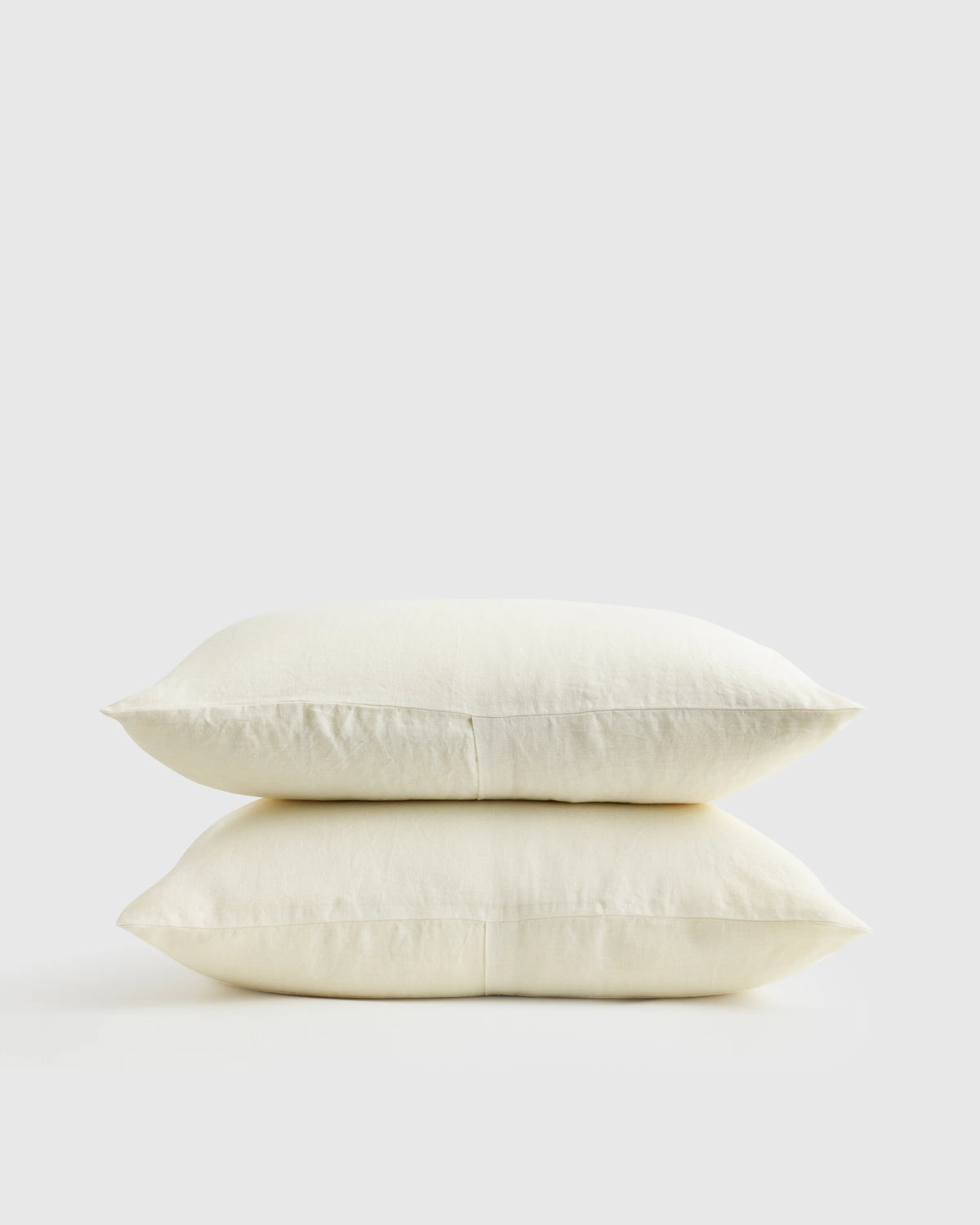 European Linen Sham Set - Standard / White