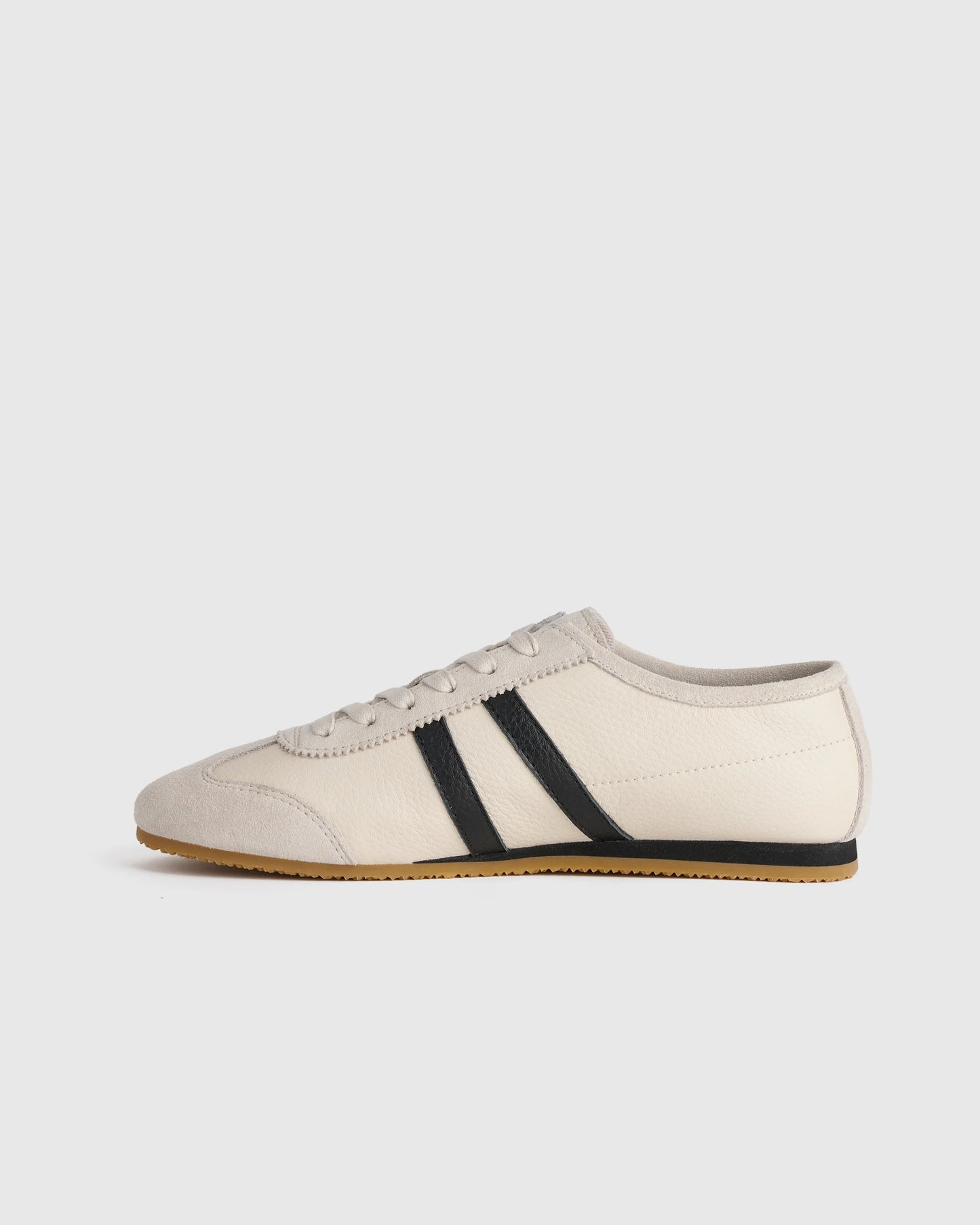 Italian Leather & Suede Low Profile Sneaker - 5 / Electric Blue