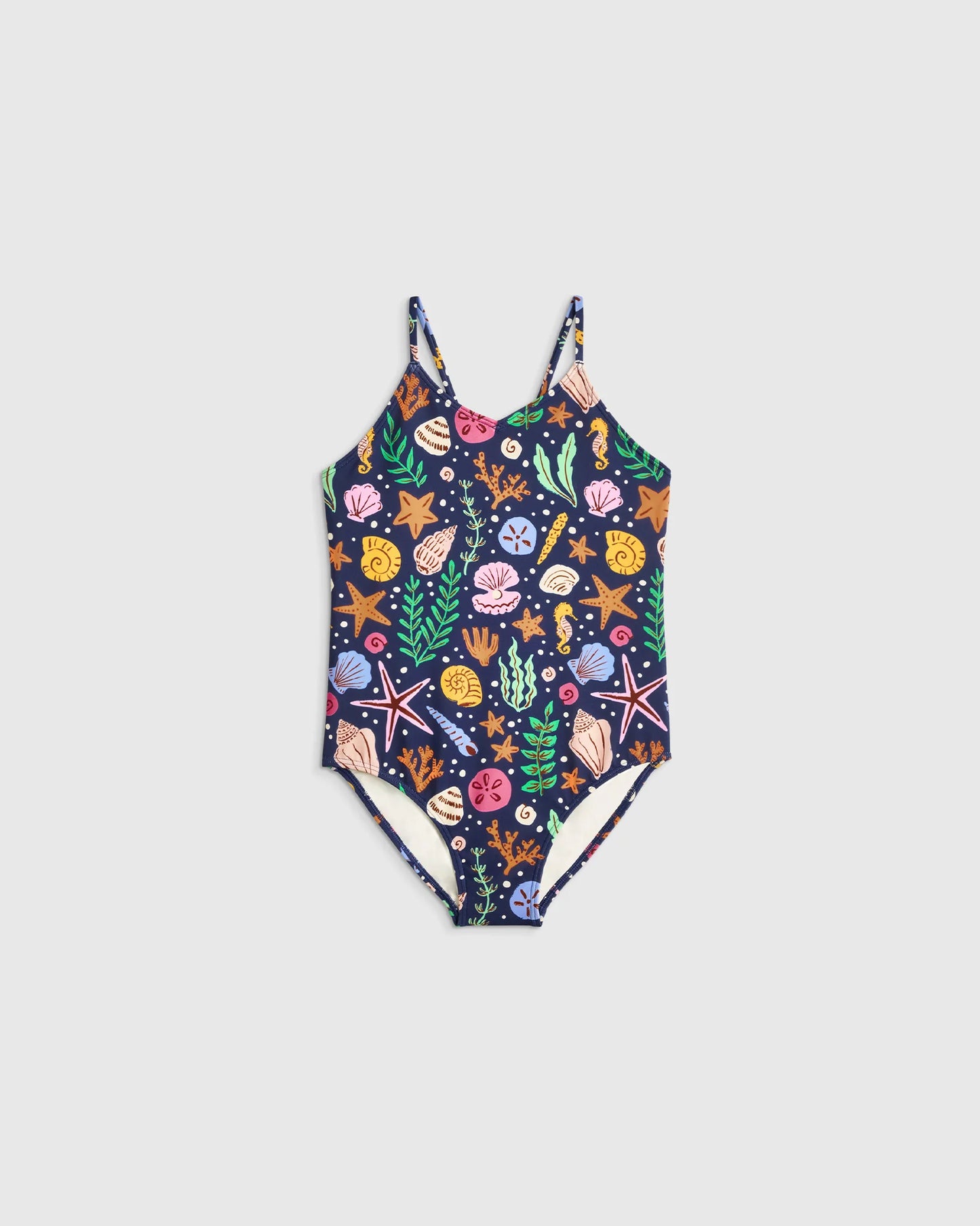One-Piece Swimsuit - 2T / Wavy Fish