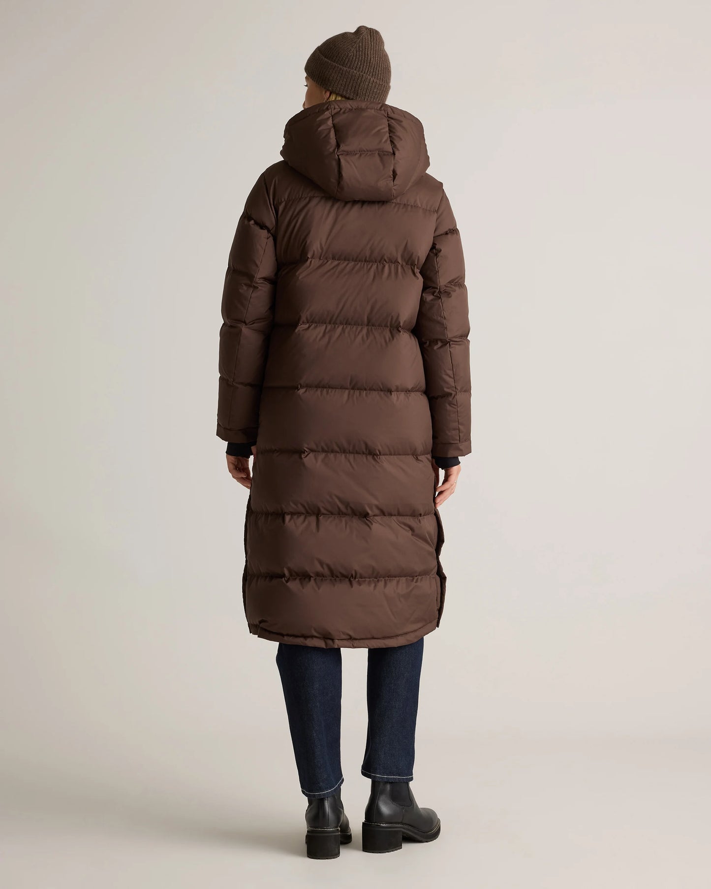 Responsible Down Long Puffer Jacket - XS / Black
