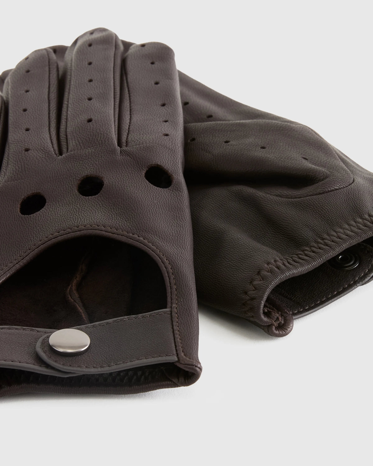 Italian Leather Driving Gloves - XS / Black