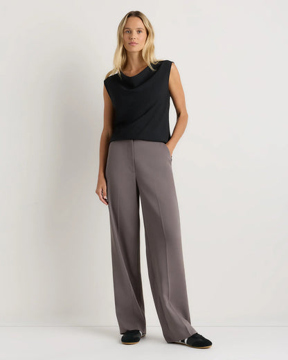 Draped Matte Cowl Neck Tank - XS / Porcelain Ivory