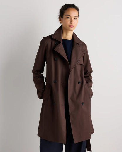 Comfort Stretch Trench Coat - XS / Navy