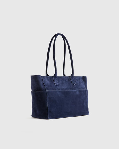 Hudson Suede Tote - One Size / Chocolate Brown