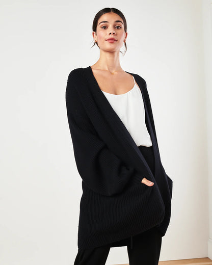 100% Organic Cotton Oversized Cardigan - XS / Camel
