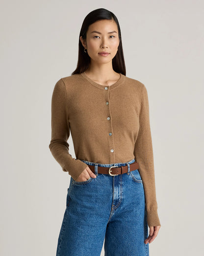 Mongolian Cashmere Cardigan Sweater - XS / Black