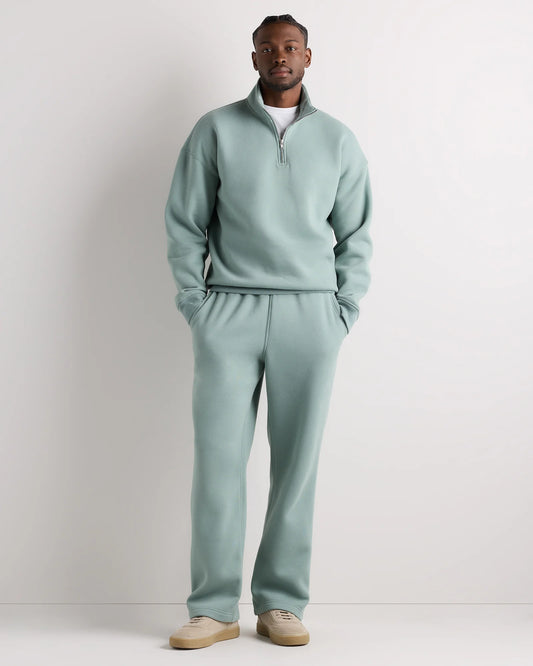 Everyday Fleece Quarter-Zip Sweatshirt - S / Coastal Sage