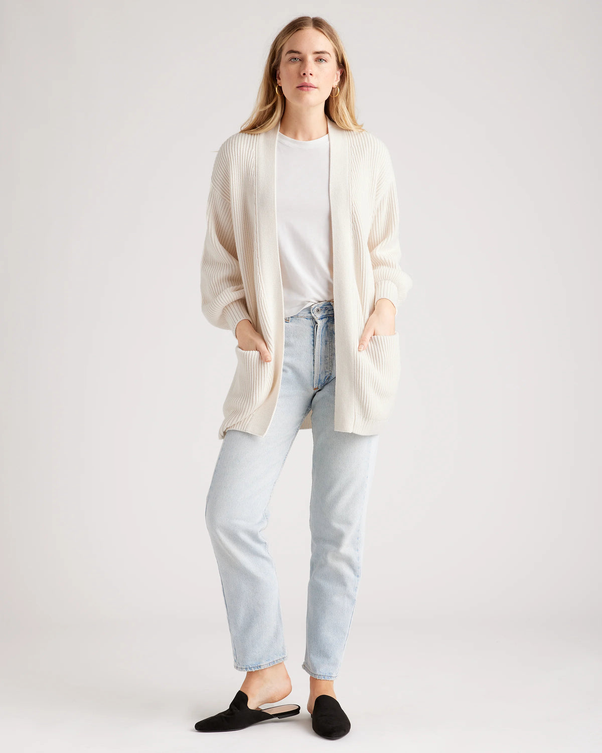 100% Organic Cotton Oversized Cardigan - XS / Camel