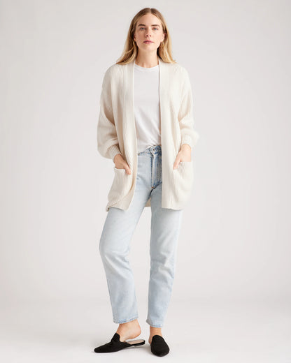 100% Organic Cotton Oversized Cardigan - XS / Camel