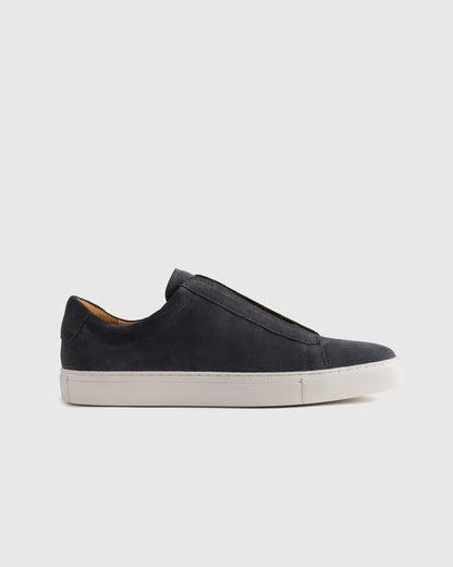Italian Suede Tailored Sneaker - 7 / Fog