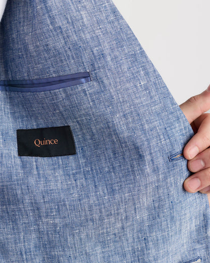 100% European Linen Blazer - XS / French Blue