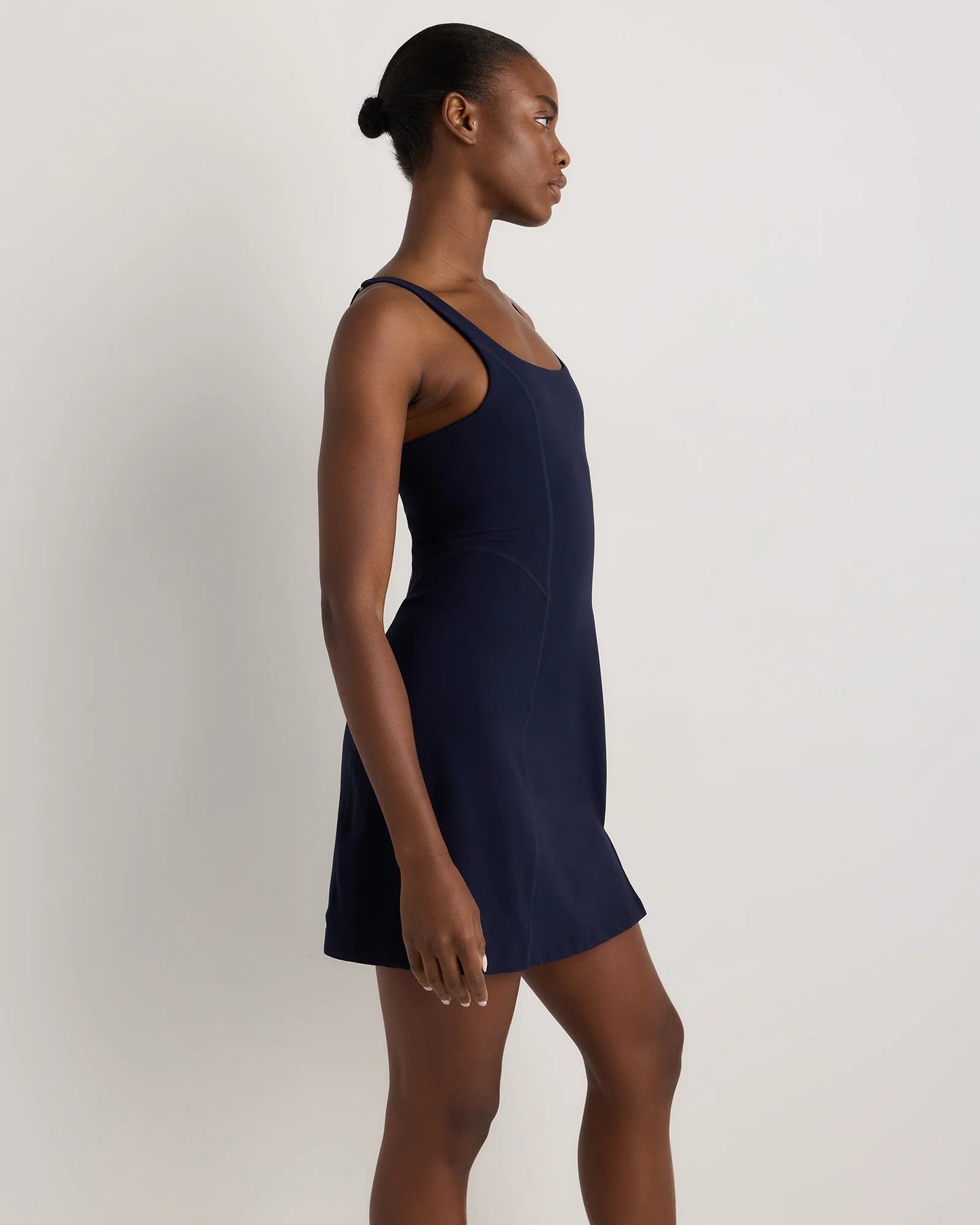 Power-Up Square Neck Dress - XS / Black