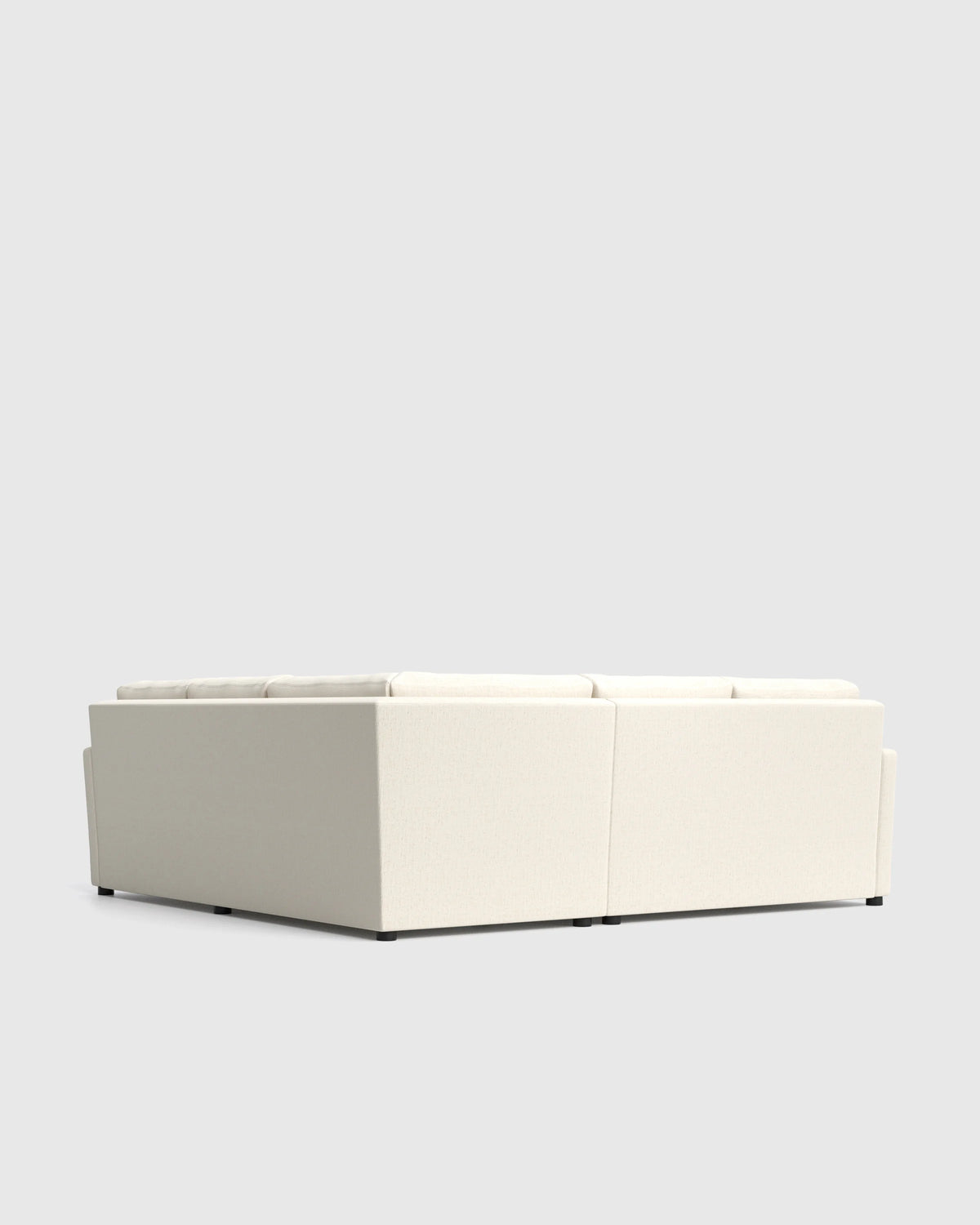 Brennan L Sectional in Performance Chenille Linen Blend - 99x99 / Snow