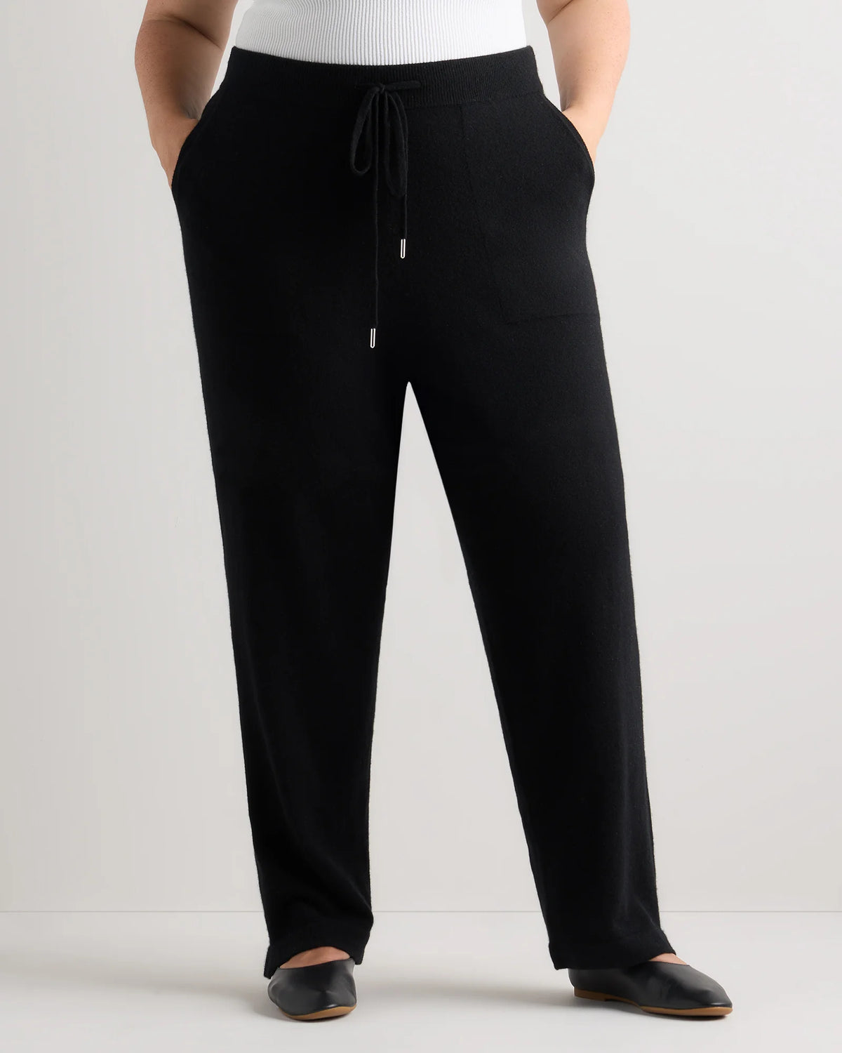 Mongolian Cashmere Straight Leg Pants - 1X / Brown