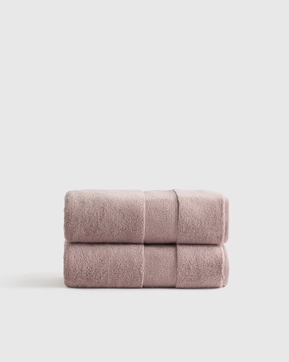 Classic Organic Turkish Cotton Bath Towel (Set of 2) - One Size / White