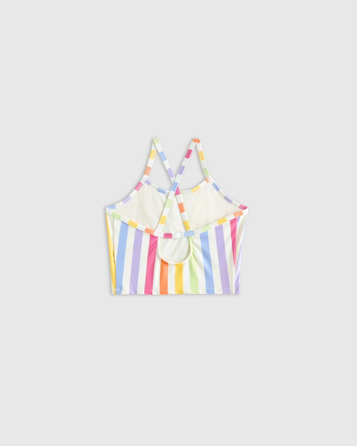 Tankini and Long Sleeve Raglan Rash Guard Set - 6 / Rainbow Stripe