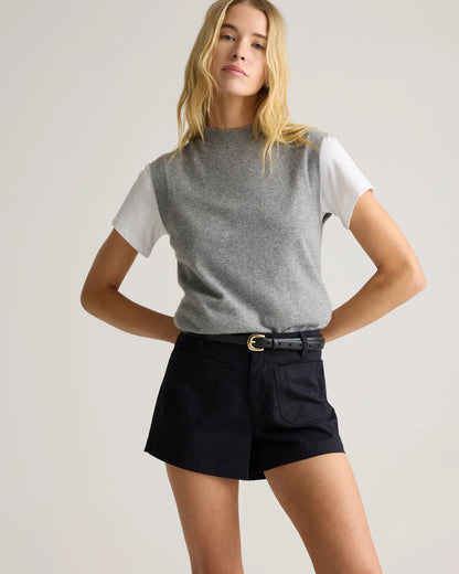 Stretch Cotton Chino Patch Pocket Shorts - 0 / Frost