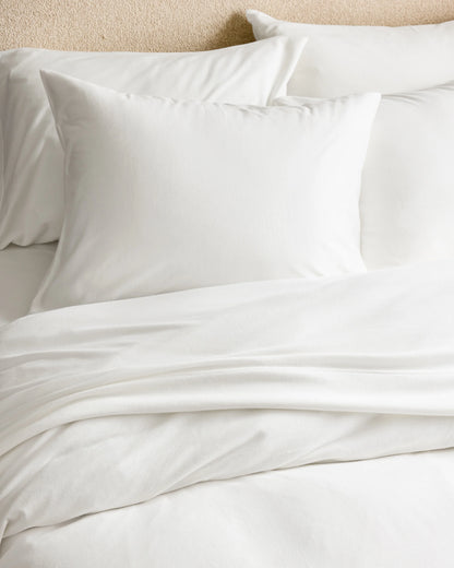 Organic Jersey Sham Set - Standard / Heather Grey