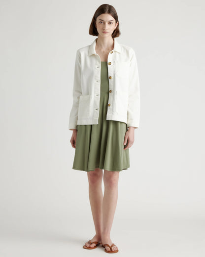 Organic Comfort Stretch Chore Jacket - XS / Vanilla