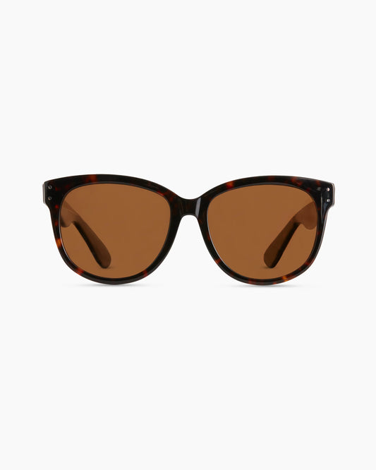 Lennon Polarized Acetate Sunglasses - One Size / Tortoise with Brown lens