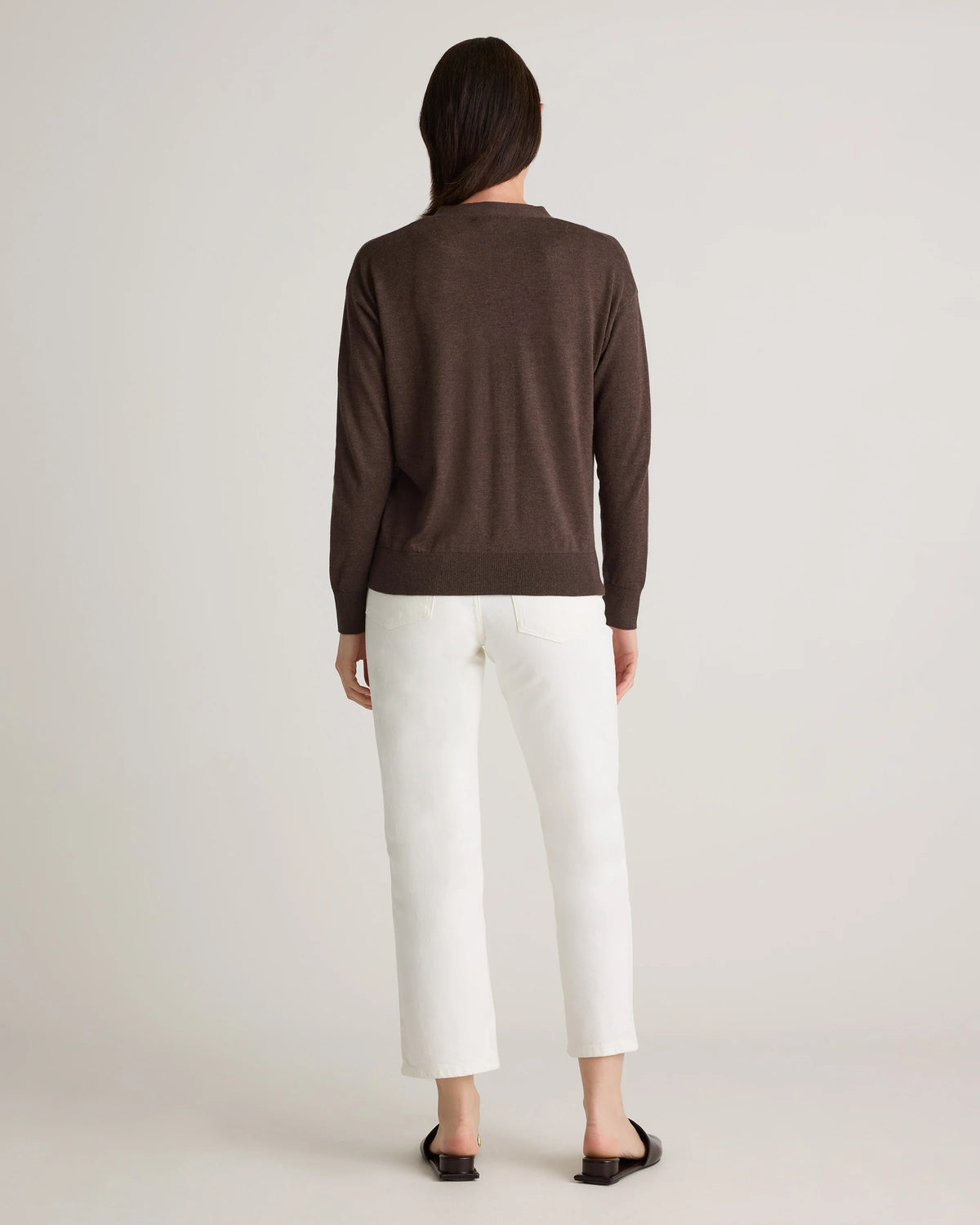 Lightweight Cotton Cashmere Cardigan - XS / Heather Oatmeal