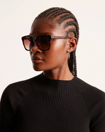 Remi Polarized Acetate Sunglasses - One Size / Ginger Tortoise with Brown Gradient lens
