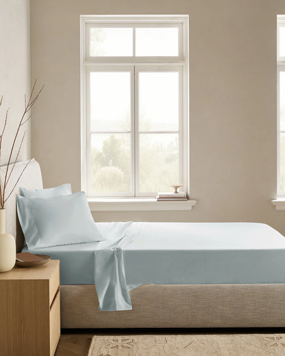 Organic Crisp Percale Deluxe Bedding Bundle - Twin / White
