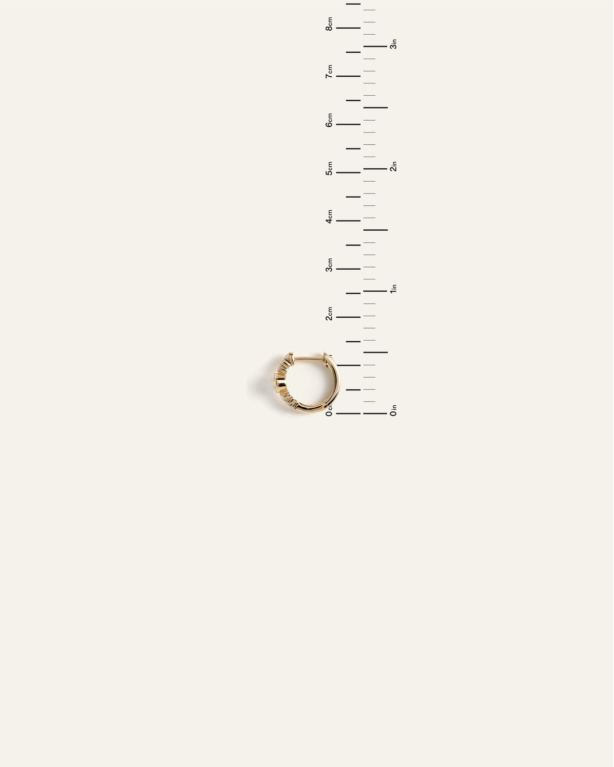 14K Gold Lab Grown Diamond Bezel Pave Tiny Huggies - One Size / Yellow Gold