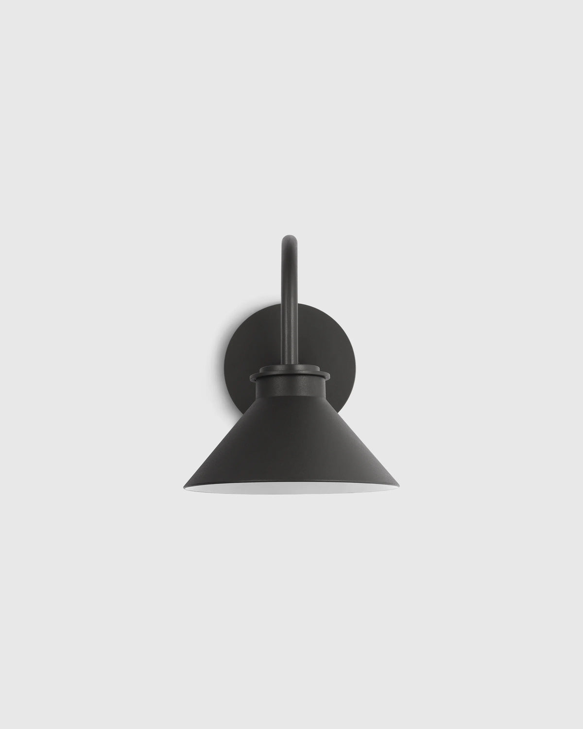 Contemporary Steel Indoor/Outdoor Barn Sconce - Small / Black