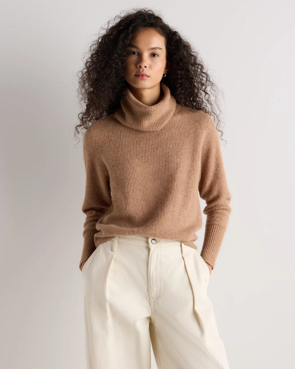 Lightweight Baby Alpaca Turtleneck - XS / Smoked Charcoal