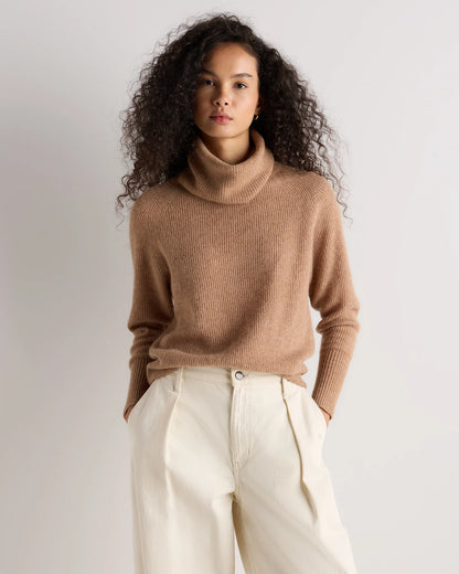 Lightweight Baby Alpaca Turtleneck - XS / Smoked Charcoal