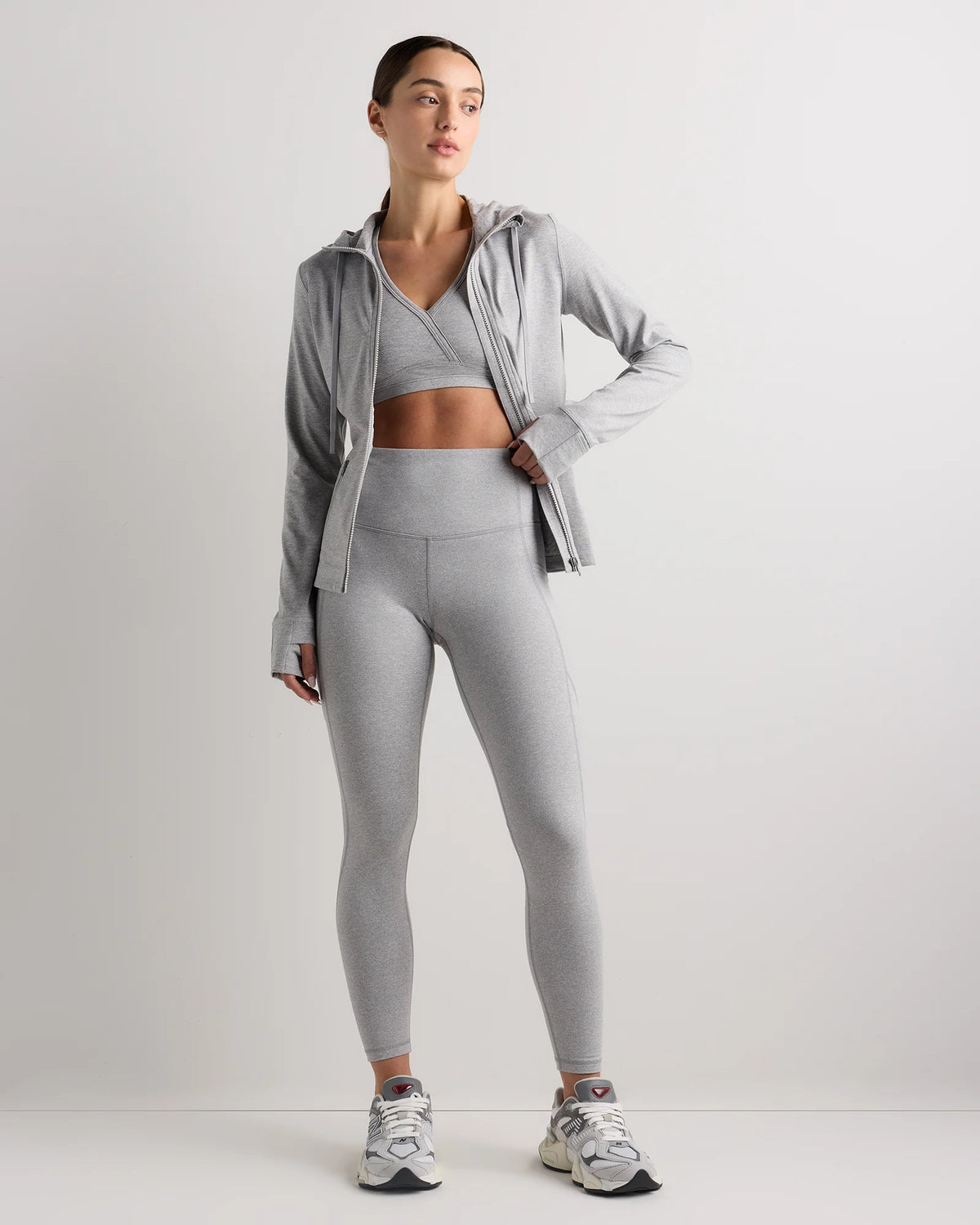 Ultra-Soft High-Rise Pocket Legging - XS / Heather Espresso