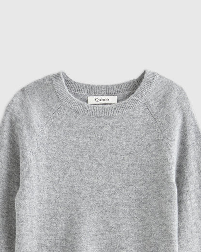 Washable Cashmere Crewneck Sweater - 2T / Forest Floor Green