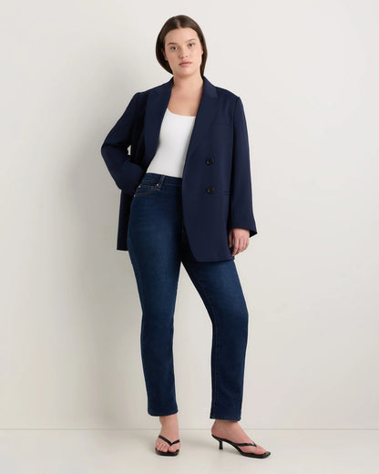 Curvy Bella Stretch Straight Jeans - 24 / Black