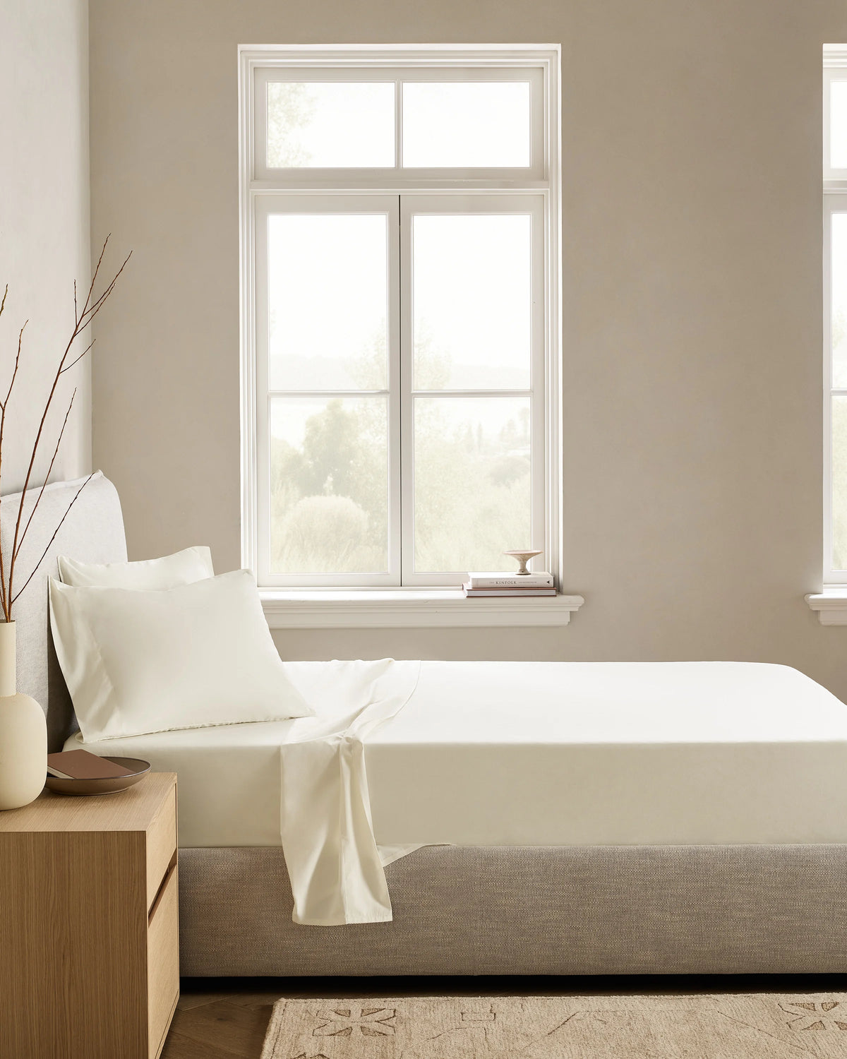 Organic Crisp Percale Pillowcase Set - Standard / White