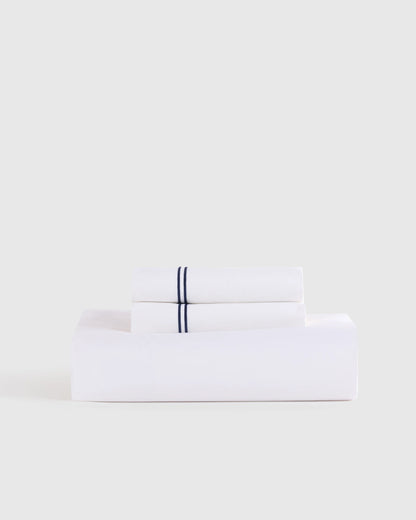 Organic Crisp Percale Fitted Sheet Set - Twin / Espresso