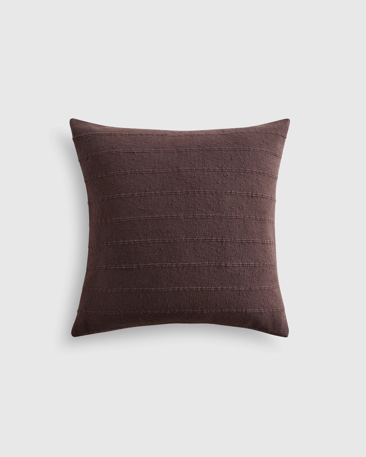 Textured Striped Cotton Pillow Cover - 20x20 / Natural