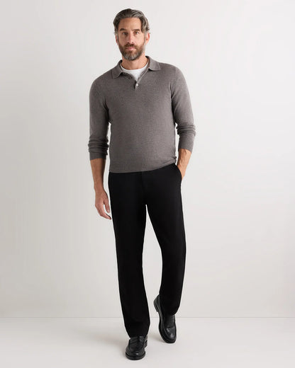 Mongolian Cashmere Polo Sweater - S / True Navy