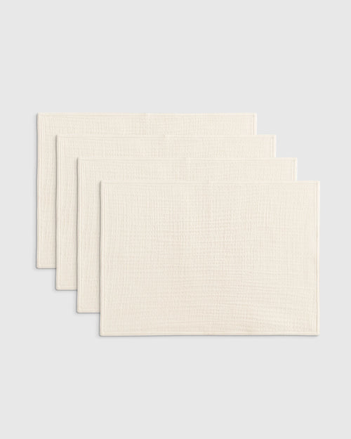 Organic Cotton Gauze Placemats - One Size / Chocolate