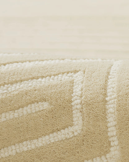Langdon Hand-Tufted Wool Rug - 3'6" x 5'6" / Beige