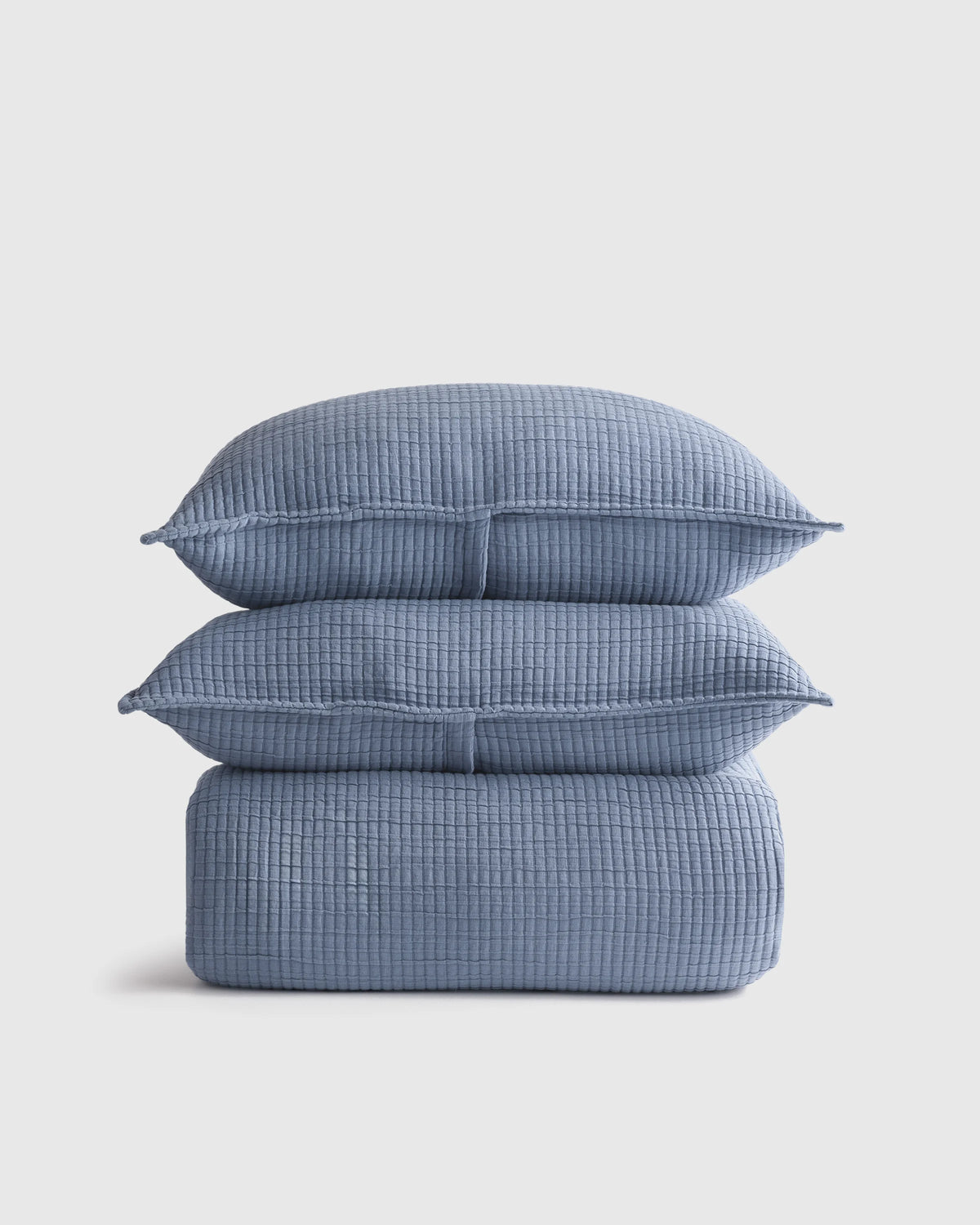 Organic Ribbed Cotton Coverlet Set - Twin / Toffee