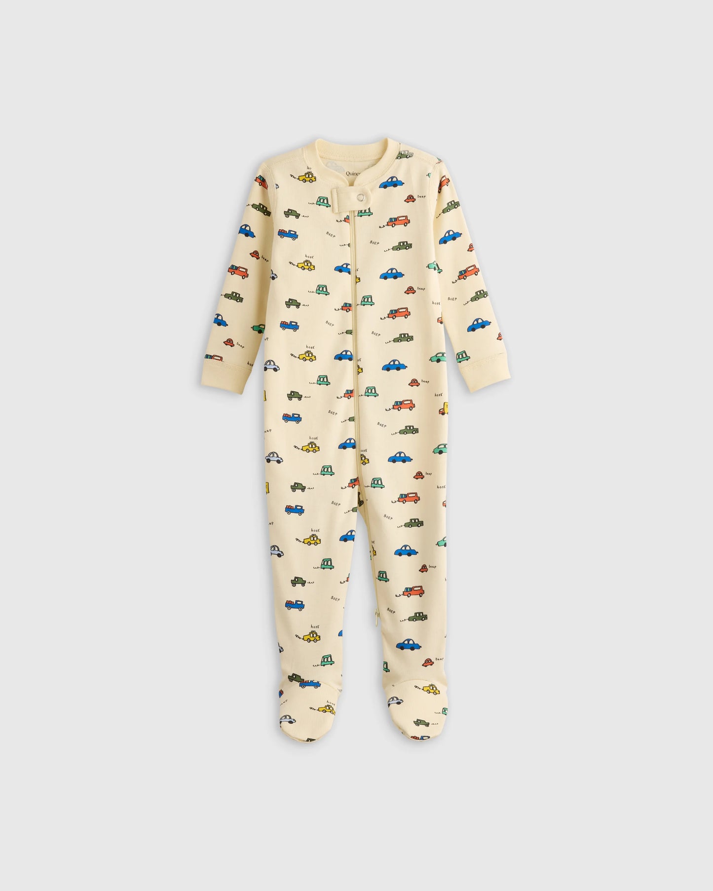 100% Organic Cotton Footie Pajama - 0-3M / Vehicles