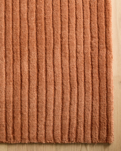 Remington Hand-Loomed Wool Rug - 2' x 4' / Rust