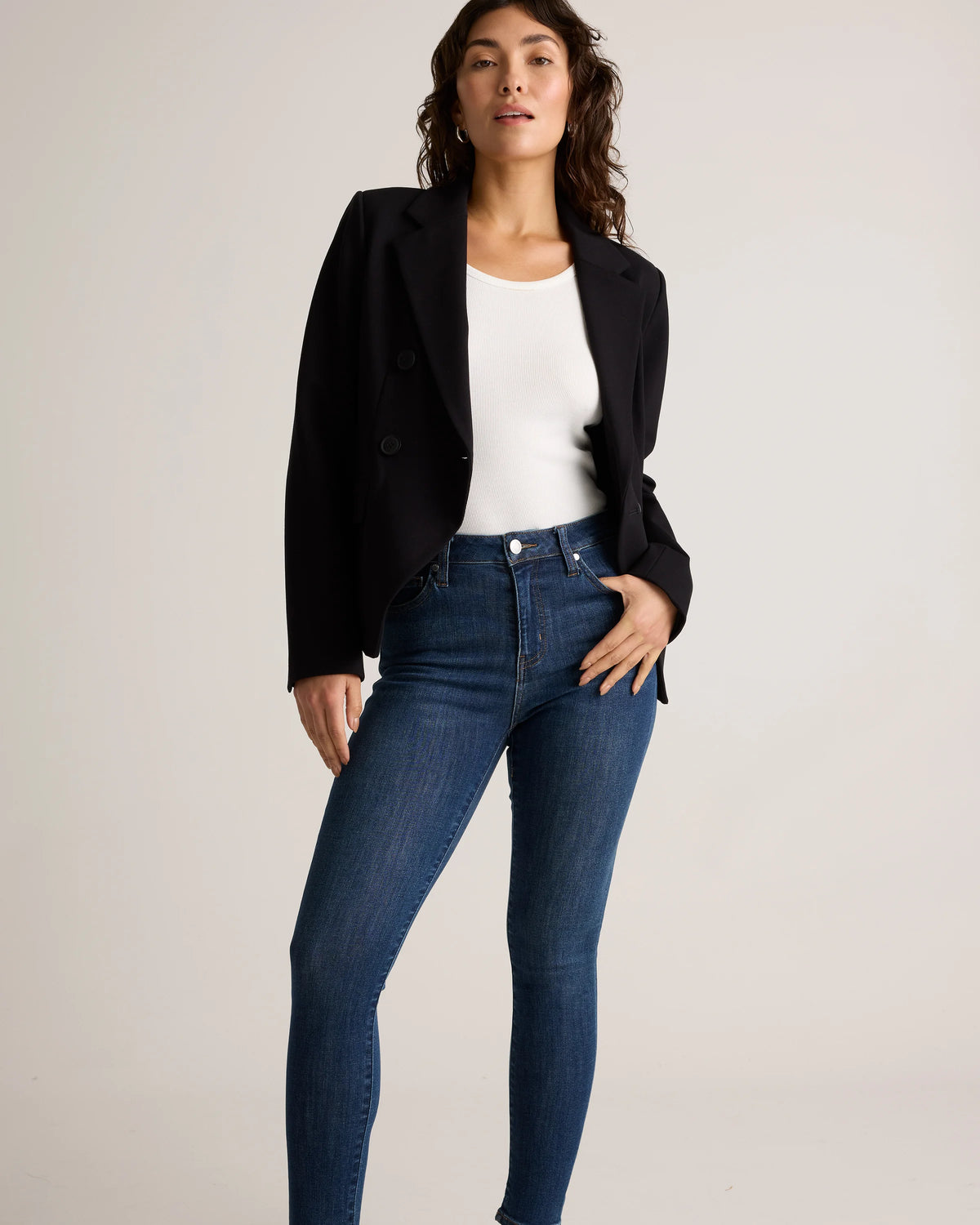 Bella Stretch Skinny Jeans - 24 / Black