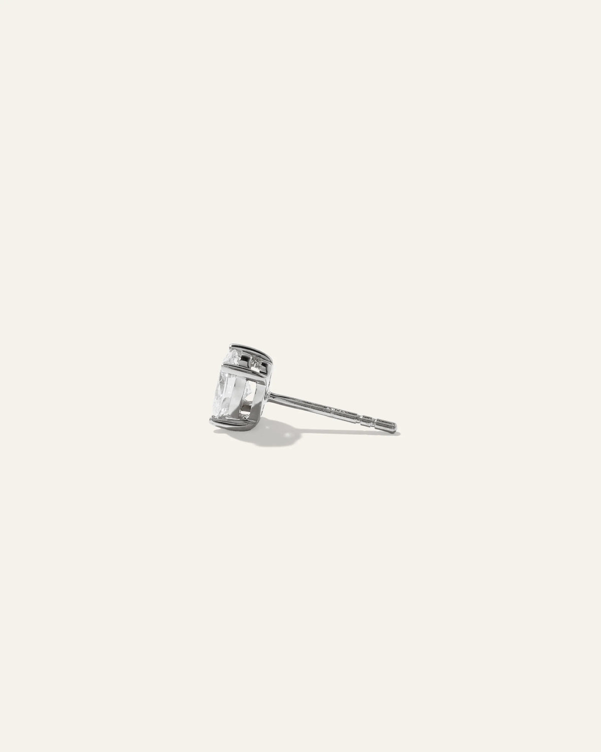 14K Gold Lab Grown Diamond Oval Solitaire Studs - 1ctw - One Size / Yellow Gold